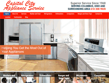 Tablet Screenshot of capitalcityapplianceservice.com
